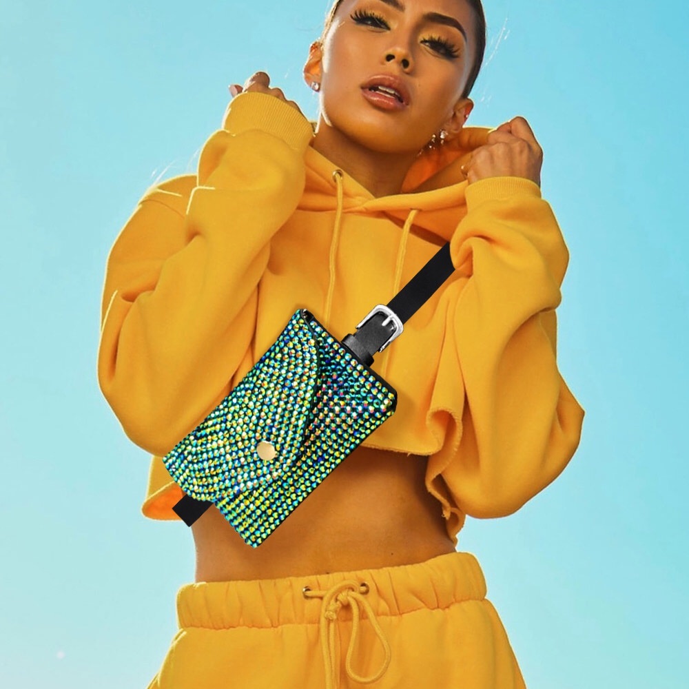Bling Envelop Belt Bag / Crossbody Bag